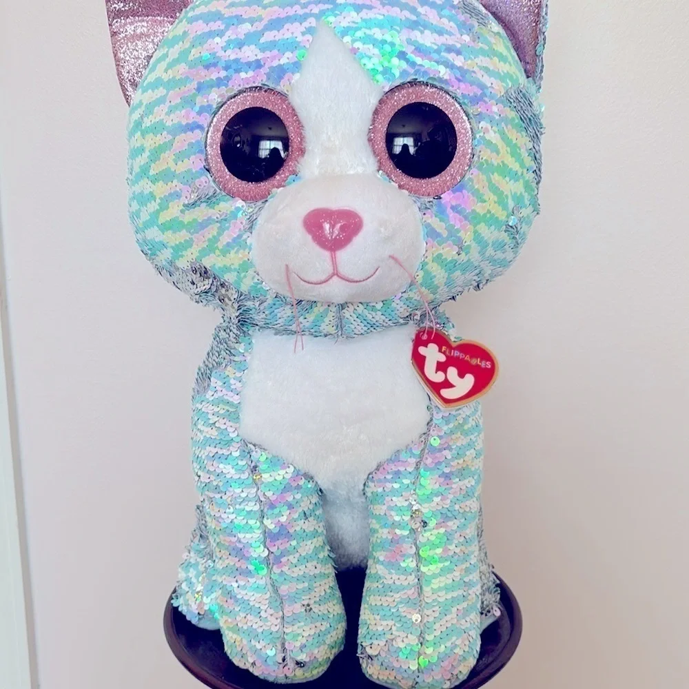 Brand New Ty Flippables Whimsy the Cat Sequins Large 16